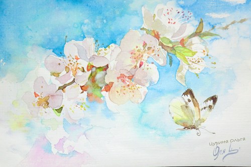 весна цветы яблоня купить картину в подарок у художника Ольга Цурина 