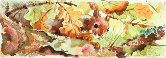 КЭДДИ ВУДЛОУН  художник иллюстратор Цурина Ольга Caddie Woodlawn акварель белка осень